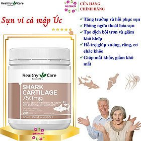 Sụn vi cá mập Úc Healthy Care Shark Cartilage 750mg tăng cường sức khỏe xương khớp, chức năng vận động - QuaTangMe Extaste