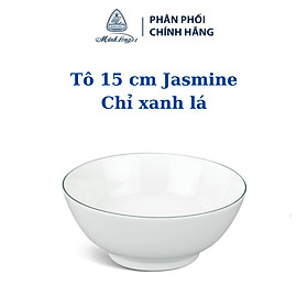 Mua Tô thấp 15 cm - Jasmine - Chỉ xanh lá - Gốm sứ cao cấp Minh Long 1
