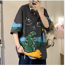 Áo thun tay lỡ form rộng KHỦNG LONG CỰC ĐẸP HOT HÈ TREND 2021 MẪU MỚI NHẤT HIỆN NAY LANA FASHION