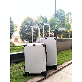Vali du lịch khung nhôm khóa sập cao cấp chống bể vỡ bảo vệ hành lý tuyệt đối
