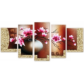Mua Tranh Thêu 3D Hoa Sen 5 bức
