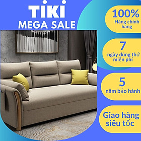 Mua  FREESHIP + TẶNG 6 GỐI  Giường Ghế Sofa Thông Minh  Sofa Giường Đa Năng Tay Gỗ Cao Cấp Khung Thép Đệm Cao Su Có Ngăn Chứa Đồ