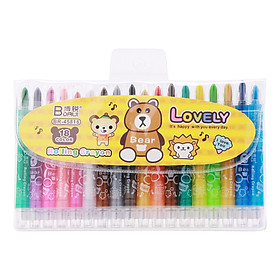 Bút Sáp Vặn ROLLING CRAYON BR-45818 - 18 Màu