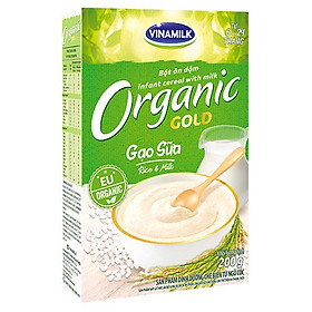 BỘT ĂN DẶM ORGANIC GOLD GẠO SỮA - HỘP GIẤY 200G