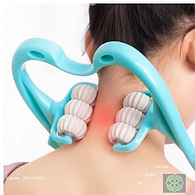 Mua Combo 2 Cái Dụng Cụ Massage Cột Sống Cổ Vai Cầm Tay 6 Con Lăn  Mát Xa Cổ Vai Gáy Máy Massage