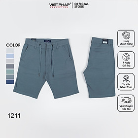 Quần Short Kaki Nam VIỆT PHÁP Form Basic Chất liệu Cotton mềm mịn hút mồ hôi tốt 1211