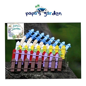 Mua Terrarium tiểu cảnh hàng rào gỗ tiểu cảnh sen đá sân vườn