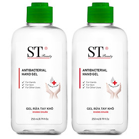 Combo 2 Gel Rửa Tay Khô 250ml - ST Beauty - Kháng Khuẩn & An Toàn - Làm Mềm Mịn & Cân Bằng Độ Ẩm Cho Da