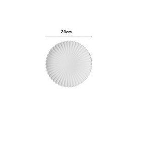 Hình ảnh Đĩa tròn hoa cúc trắng gốm sứ cao cấp 20cm DAISY 5314DS 