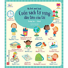Sách học tiếng Anh cho bé - Cuốn sách từ vựng đầu tiên của tôi My first word book cho bé 3 - 9 tuổi Song ngữ Anh - Việt
