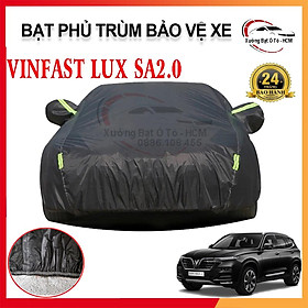 [VINFAST LUX SA2.0] Bạt Phủ Xe Ô Tô 3 Lớp Chất Liệu Polyester Cao Cấp Cho Xe VIN LUX SA2.0, Bạc Phủ Trùm Bảo Vệ Che Nắng, Chống Nóng, Che Mưa Tuyệt Đối 100%, Bạt Của Xưởng May Theo Kích Cỡ Xe Cam Kết Vừa Xe 100% Và BH 2 Năm