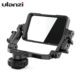 Ulanzi PT-14 Camera Flip Mirror Bracket Selfie Vlog 360 Degree Rotation Mount with Cold Shoe 1/4 Inch Screw Hole for