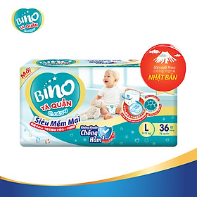 Tã quần Bino pants L36 công nghệ Nhật Bản kháng khuẩn (36 miếng)
