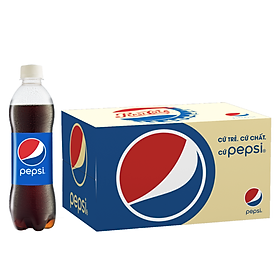 Thùng 24 Chai Nước Ngọt Có Gas Pepsi (390ml / Chai)