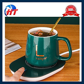 Mua Cốc hâm nóng cao cấp bằng sứ kèm đế điện  Ly sứ kèm đế điện hâm nóng cafe  sữa  trà - HT