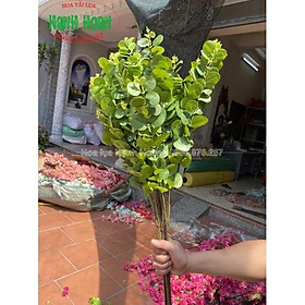 Mua Cành lá táo 3D 3 ngọn cao 85cm đủ màu-Cành lá giả