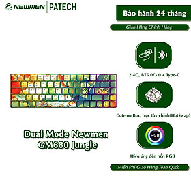 Mua Bàn phím cơ không dây Dual Mode Newmen GM680 (Ngoạ Hổ Tàng Long)-Hàng chính hãng