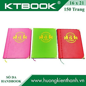 SỔ GHI CHÉP BÌA DA KTBOOK HANDBOOK CAO CẤP 150 trang size A5 ruột giấy in caro