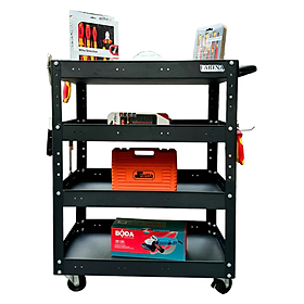 Mua Kệ thép di động 4 ngăn cao 980mm màu đen FABINA