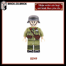 Xếp hình Nhân vật Lắp ráp Phụ kiện Moc Army Lính Đức Thế chiến minifig Mô hình Độc đáo Trang trí Quân đội DZ49 -50