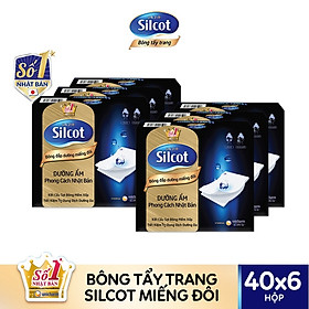 Bộ 6 Bông đắp dưỡng Silcot miếng đôi hộp 40 miếng