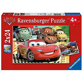 Bộ Xếp Hình Ravensburger Puzzle Car - Cuộc Phiêu Lưu Mới RV089598 (2 Bộ 24 Mảnh Ghép)