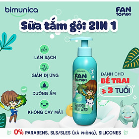 Sữa Tắm Gội 2in1 BIMUNICA Fantomiki Cho Bé Trai từ 3 Tuổi