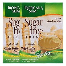 Combo 2 Hộp Cà Phê Ăn Kiêng Tropicana Slim Caffè Latte 3in1 (10 x 14g)
