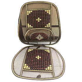 Bộ tấm lưới tựa lưng massage hạt gỗ DC-HG01