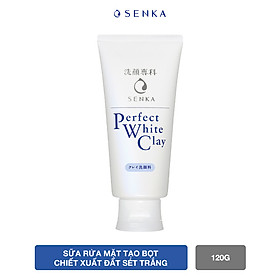 Sữa Rửa Mặt Tạo Bọt Chiết Xuất Đất Sét Trắng Senka Perfect White Clay New 14840 (120g)