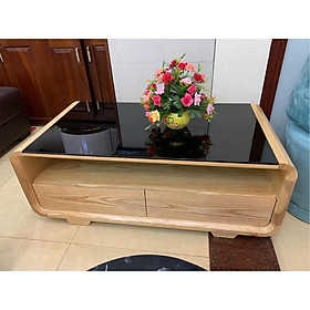 Mua Bàn Trà gỗ sồi mặt Kính cho SOFA phòng khánh Sang Đẹp