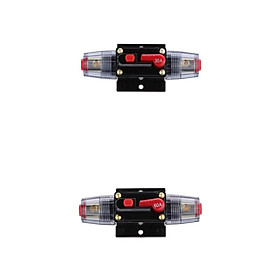12V-24V Inline Auto Circuit Breaker 60&30A Manual Reset Switch Car Fuse 2pcs