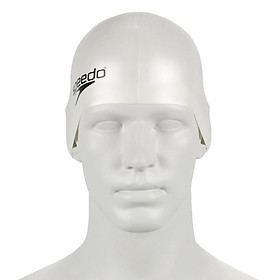 Nón Bơi Trẻ Em Speedo Plain Moulded Silicone (Trắng) 270519 (Size One Size)