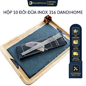 Mua Bộ 10 đôi đũa inox 304 - 316 DandiHome 2020 chống trơn trượt  sang trọng  tinh tế