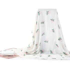 insular Muslin Swaddle Blanket Bamboo Fiber & Cotton Baby Blankets Soft & Breathable Portable Nursery Blankets for