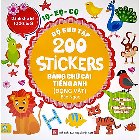 [Download Sách] Bộ Sưu Tập 200 Stickers - Bảng Chữ Cái Tiếng Anh (Động Vật)