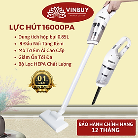 Mua Máy Hút Bụi Cầm Tay Không Dây Cán Dài Dành Cho Ô Tô và Gia Đình  Lực Hút Mạnh Mẽ 16000PA Tặng Kèm 8 Đầu Hút Đa Năng – Hàng Chính Hãng