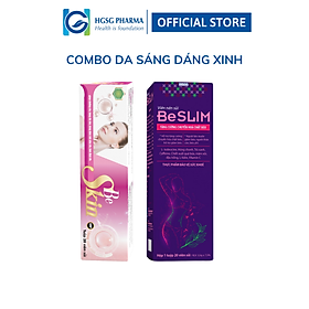 Combo Da sáng dáng xinh HGSG pharma Be Skin & Be Slim (Tuýp 20 viên)