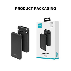 Mua Pin sạc dự phòng Kivee PT 301P 10000mah đi kèm với cáp sạc dữ liệu Micro & TYPE-C  không cần mang theo cáp sạc khi đi ra ngoài  nhỏ gọn