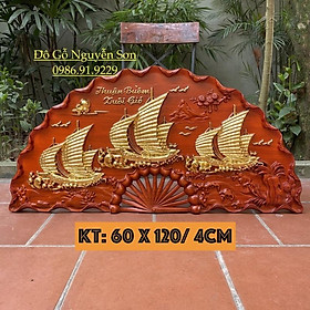 Mua Tranh quạt gỗ thuận buồm xuôi gió kt 60 x 120cm