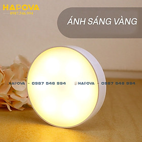 Đèn ngủ Cảm Ứng HAPOVA 6514 Chuyển Động, Đèn Led Thông Minh Dán Tường Không Dây, Góc Cảm Ứng Rộng, Gắn Tường Nhà Bếp
