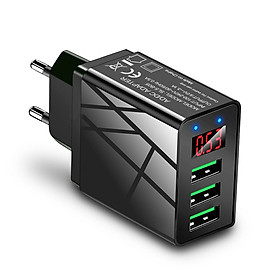 USB Power Adapter USB Wall Charger Convenient 5V/3A QC3.0 Fast Charging LED