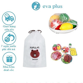 Mua Bọc Thực Phẩm Túi Gấu EVA PLUS Bọc Tthực Phẩm Đa Năng Có Chun Co Giãn Thông Minh 100 Cái