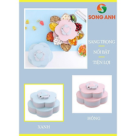 Mua Khay Mứt 2 Tầng  Hộp Đựng Mứt 10 Cánh Song Anh Xoay 360 Độ Full Hộp Sang Trọng