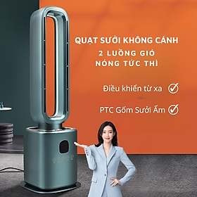 Mua Quạt Không Cánh 2 Chiều Sưởi Mát Kèm Điều Khiển Từ Xa  Quạt Sưởi Thông Minh Thế Hệ Mới