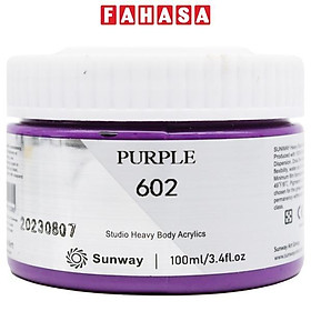 Tuýp Màu Vẽ Acrylic 100 ml - Sunway No.602 - Purple