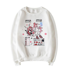 Áo Sweater áo nỉ cổ tròn in hình phim hoạt hình kawaii phong cách đường phố
