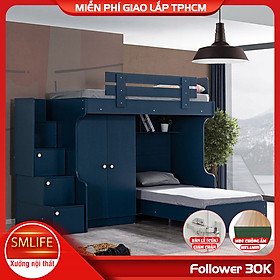 Mua Giường tầng gỗ hiện đại cho bé SMLIFE Syenis  | Gỗ MDF dày 17mm chống ẩm | D234xR106xC190cm