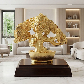 Cây Kim Tiền Mạ Vàng 24K Cao Cấp – Quà Tặng Khai Trương, Tặng Sếp Sang Trọng – Golden Gift Việt Nam