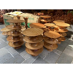 Mua Mâm bồng thờ bằng gỗ gõ-đĩa chưng hoa quả bàn thờ ngang 30-32-35 cm